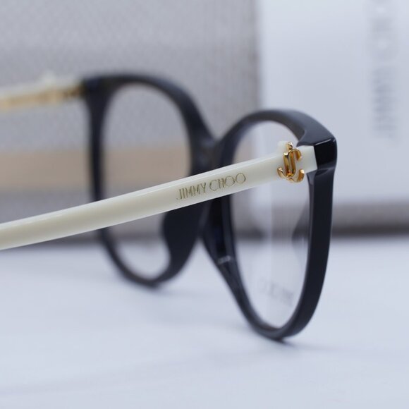 Final Price! Jimmy Choo JC309 09HT 00 Black/White Eyeglasses 53mm - Picture 11 of 12